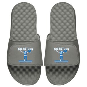 Youth ISlide x BreakingT Nyheim Hines Gray NFLPA The Return 2x Slide Sandals