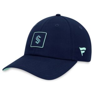 Men's Fanatics Deep Sea Blue Seattle Kraken Authentic Pro Rink Adjustable Hat