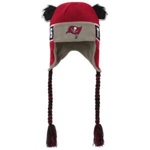 Youth Red Tampa Bay Buccaneers Wordmark Ears Trooper Knit Hat
