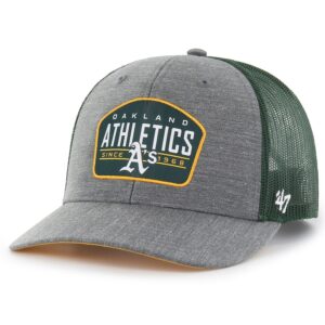 Men's '47 Charcoal Athletics Slate Trucker Snapback Hat