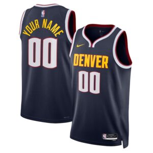 Unisex Nike Navy Denver Nuggets Swingman Custom Jersey - Icon Edition