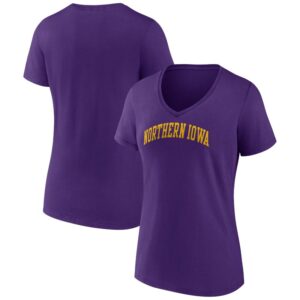 Women's Purple Northern Iowa Panthers Basic Arch V-Neck T-Shirt