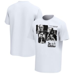 Men's White The Godfather Collage T-Shirt