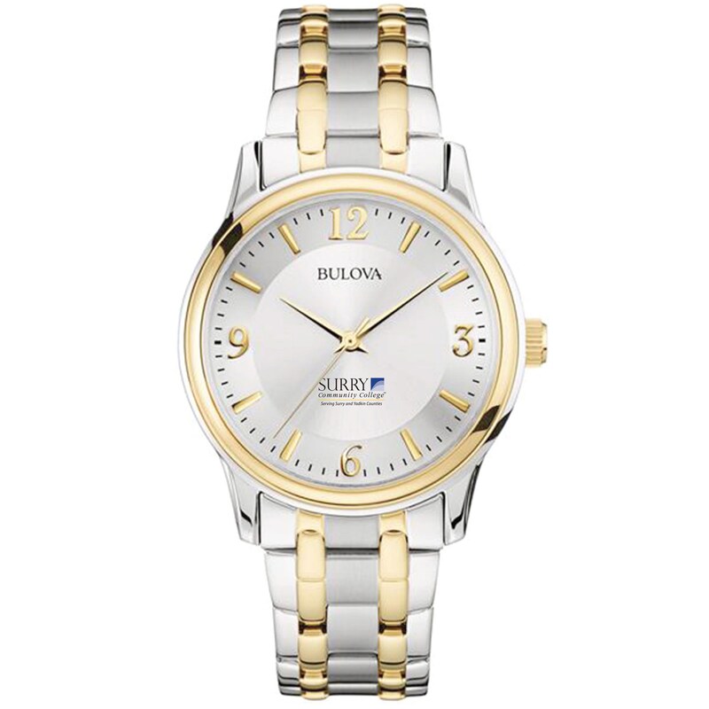 Men's Surry Community College Bulova Classic Two-Tone Round Watch