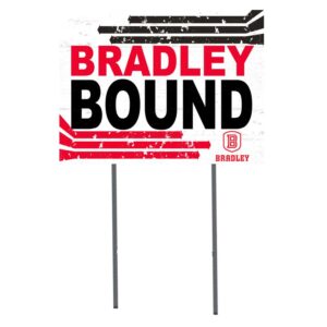 Bradley Braves 18'' x 24'' Bound Yard Sign