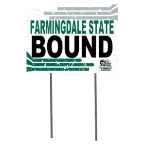 White SUNY Farmingdale State Rams 18" x 24" Bound Yard Sign