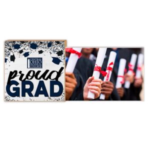 White Central Ohio Technical College 5" x 10.5" Proud Grad Floating Frame
