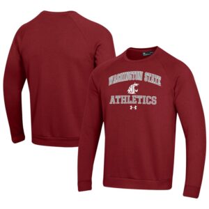 Men's Under Armour  Cardinal Washington State Cougars Athletics All Day Fleece Pullover Sweatshirt