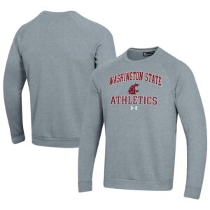 Men's Under Armour  Gray Washington State Cougars Athletics All Day Fleece Pullover Sweatshirt