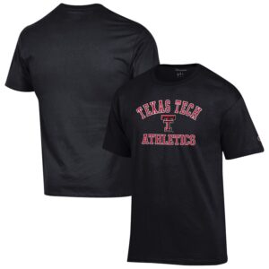 Men's Champion  Black Texas Tech Red Raiders Athletics Logo T-Shirt
