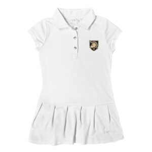 Girls Toddler Garb  White Army Black Knights Caroline Cap Sleeve Polo Dress