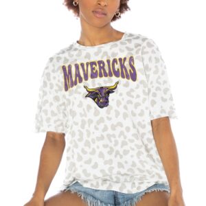 Women's Gameday Couture White Minnesota State Mavericks Crushing Victory Subtle Leopard Print T-Shirt