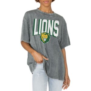 Women's Gameday Couture Gray Southeastern Louisiana Lions Solid Defense Oversized T-Shirt