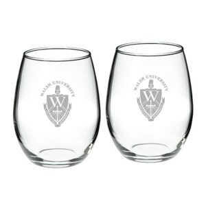 Walsh Cavaliers 21oz. Two-Piece Stemless Wine Glass Set