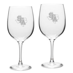 Stephen F Austin Lumberjacks 19oz. Two-Piece Traditional Red Wine Table Glass Set