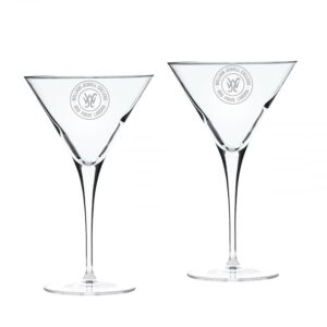 William Jewell Cardinals 10oz. Two-Piece Luigi Bormioli Titanium Martini Glass Set