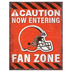 Cleveland Browns 13" x 20" Fan Zone Metal Sign