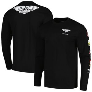 Men's Contenders Clothing Black Top Gun Call Signs Long Sleeve T-Shirt