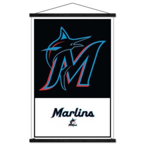 Miami Marlins 24" x 34.75" Magnetic Framed Logo Poster