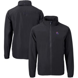 Men's Cutter & Buck  Black Louisiana Tech Bulldogs Big & Tall Charter Eco Knit Recycled Full-Zip Jacket