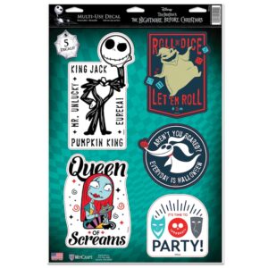 WinCraft  The Nightmare Before Christmas 11" x 17" Multi-Use Decal Sheet