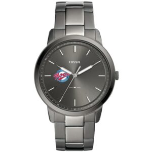 Men's Fossil  Gray Florida Southern Mocs Minimalist Three-Hand Smoke Watch
