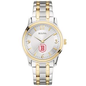 Men's Bulova  Silver/Gold Bradley Braves Two-Tone Stainless Steel Watch