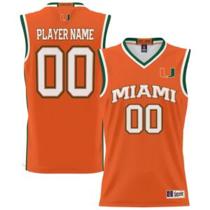 Youth GameDay Greats  Orange Miami Hurricanes NIL Pick-A-Player Lightweight Women's Basketball Jersey