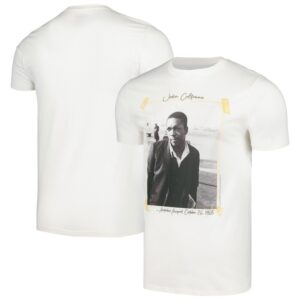 Men's Natural John Coltrane Scrapbook Photo T-Shirt