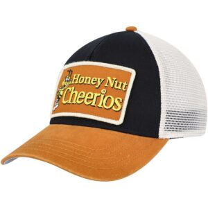 Men's American Needle Black/Cream Cheerios Valin Trucker Snapback Hat