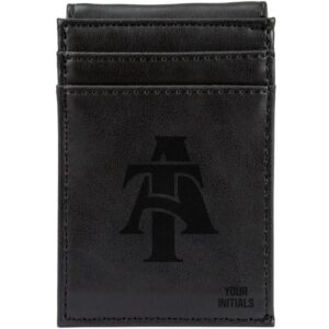 Black North Carolina A&T Aggies Personalized Front Pocket Wallet