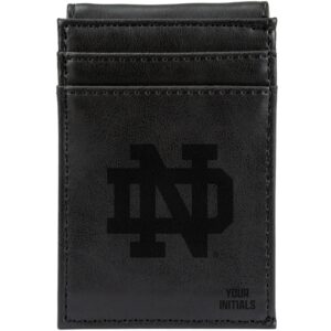 Black Notre Dame Fighting Irish Personalized Front Pocket Wallet