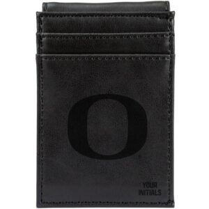 Black Oregon Ducks Personalized Front Pocket Wallet