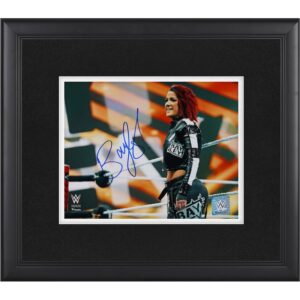 Bayley WWE Autographed Framed 8" x 10" Standing on Apron Photograph