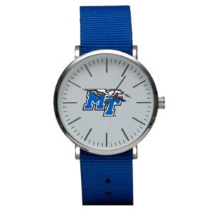 Blue MTSU Blue Raiders Stitch Nylon Strap Watch