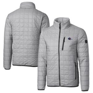 Men's Cutter & Buck  Gray UTSA Roadrunners  Rainier PrimaLoft Eco Insulated Full-Zip Puffer Jacket