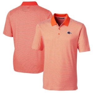 Men's Cutter & Buck  Orange UTSA Roadrunners  Forge Tonal Stripe DryTec Stretch Polo