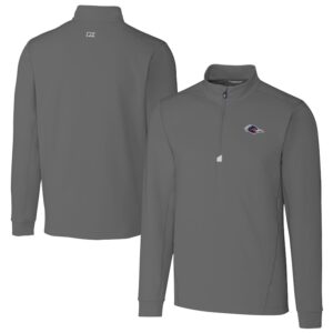 Men's Cutter & Buck  Gray UTSA Roadrunners Big & Tall Traverse Stretch Quarter-Zip DryTec Pullover Top