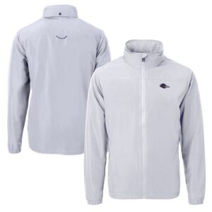 Men's Cutter & Buck  Gray UTSA Roadrunners Big & Tall Charter Eco Knit Recycled Full-Zip Jacket