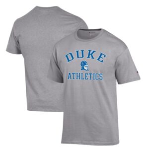 Men's Champion  Gray Duke Blue Devils Arch Logo Athletics T-Shirt