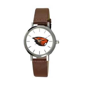 Women's Brown Oregon State Beavers Plexus Leather Watch