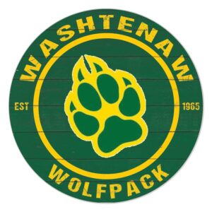 Washtenaw Community College 20'' x 20'' Indoor/Outdoor Team Color Circle Sign