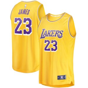 Youth Fanatics LeBron James Gold Los Angeles Lakers Fast Break Player Jersey - Icon Edition
