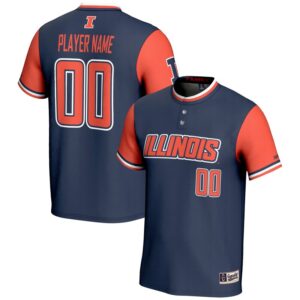 Youth GameDay Greats  Navy Illinois Fighting Illini NIL Pick-A-Player Lightweight Softball Jersey