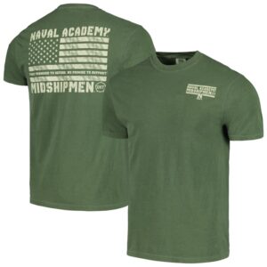 Men's Olive Navy Midshipmen OHT Military Appreciation Comfort Colors T-Shirt