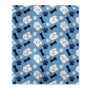 Pegasus  North Carolina Tar Heels 40" x 50" Lightweight Bones Flannel Fleece Pet Blanket