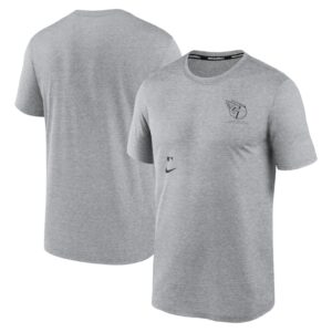 Men's Nike Heather Charcoal Cleveland Guardians Authentic Collection Early Work Tri-Blend Performance T-Shirt