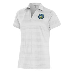 Women's Antigua White Columbia Fireflies Compass Polo
