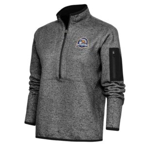 Women's Antigua  Heather Black Midland Rockhounds Fortune Half-Zip Pullover Jacket