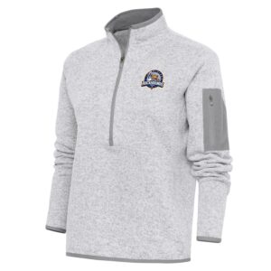 Women's Antigua  Heather Gray Midland Rockhounds Fortune Half-Zip Pullover Jacket